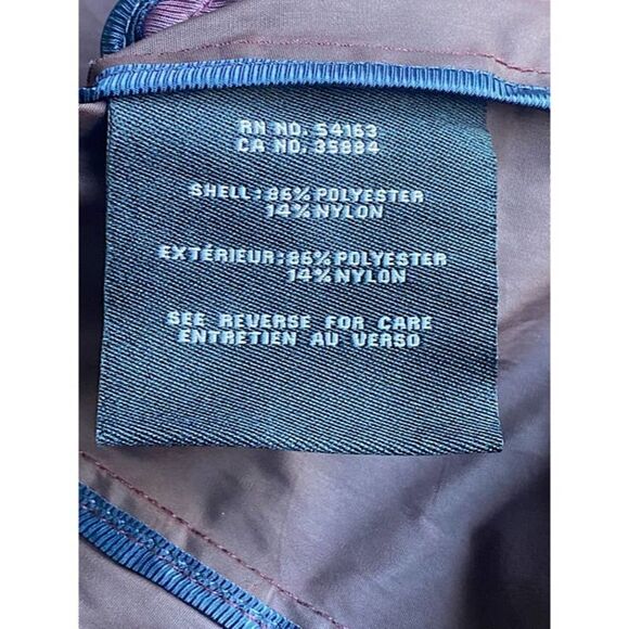 Cole Haan Signature Packable Hooded Raincoat Back Bow‎ Plum Sz XS EUC - Picture 7 of 7